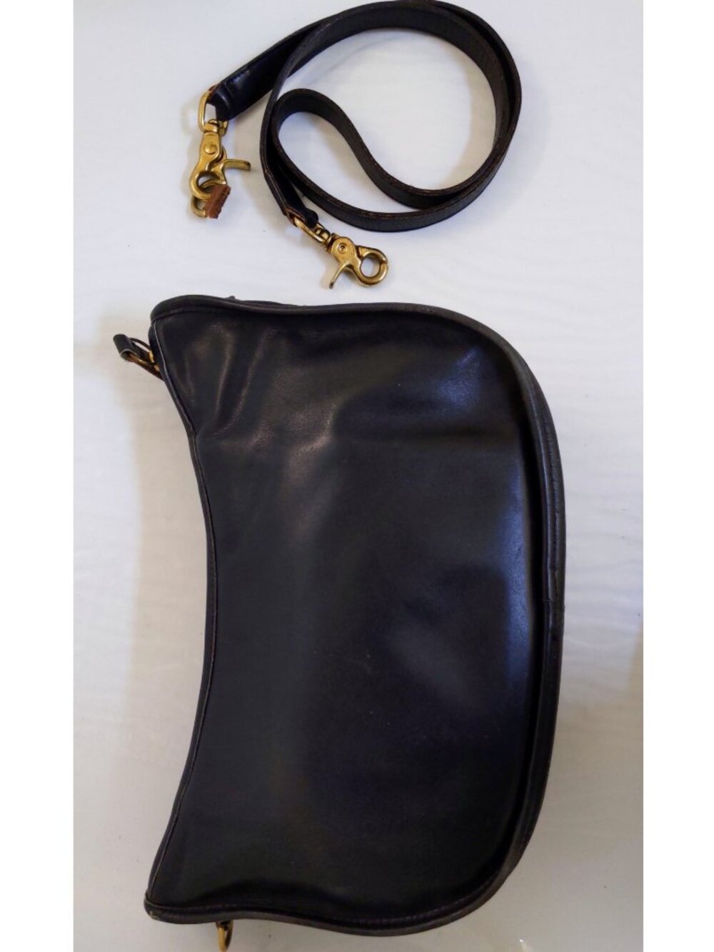 Coach Leather Swinger Style Shoulder Bag 4040 Black *broken* - Picture 2 of 13